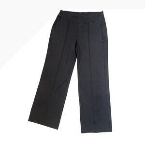 Athleta Black Wide Leg Zip Pocket Lounge Pants Women Size 6